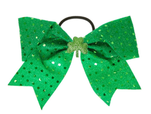 green hair bow