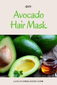 DIY avocado and honey hair mask.