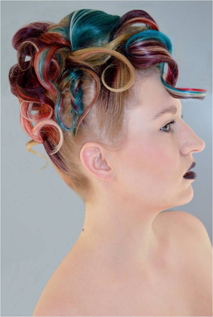 Goldwell's Mellogoo Modelling Paste and Big Finish hairspray work wonders on the hair says Stylist Veronique Mordang..